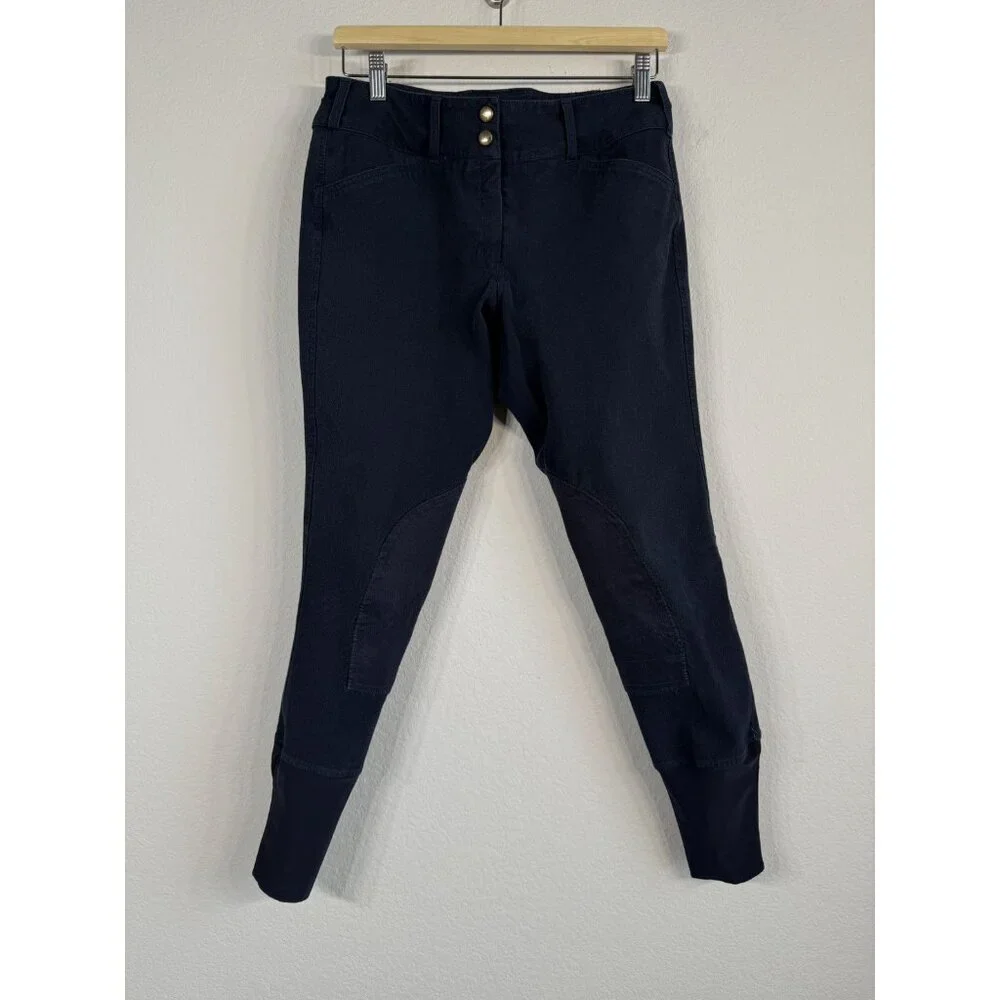 Equine Couture Horse Riding Schooling Breech Navy‎ Embroidered Women’s 30 Pants